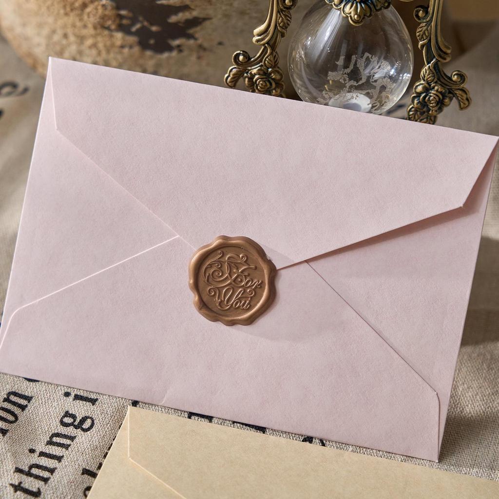 Romantic Retro Nostalgic Sheepskin Texture Stationery Set with Wax Seal Stamp for Artistic Love Letters and Invitations