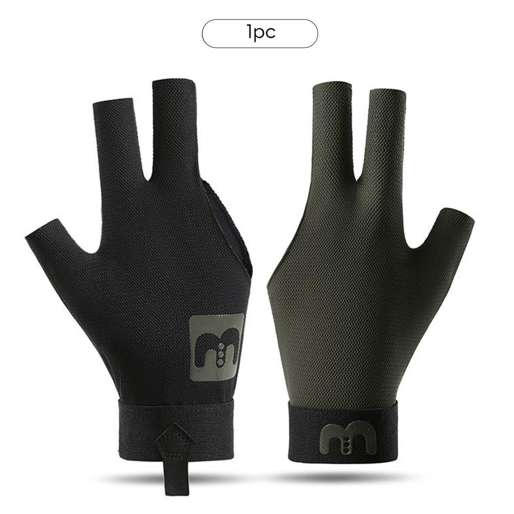 1pc Professional Billiards Glove High Elastic 3 Finger Snooker Glove Breathable Anti-Slip Adjustable Billiard Pool Glove