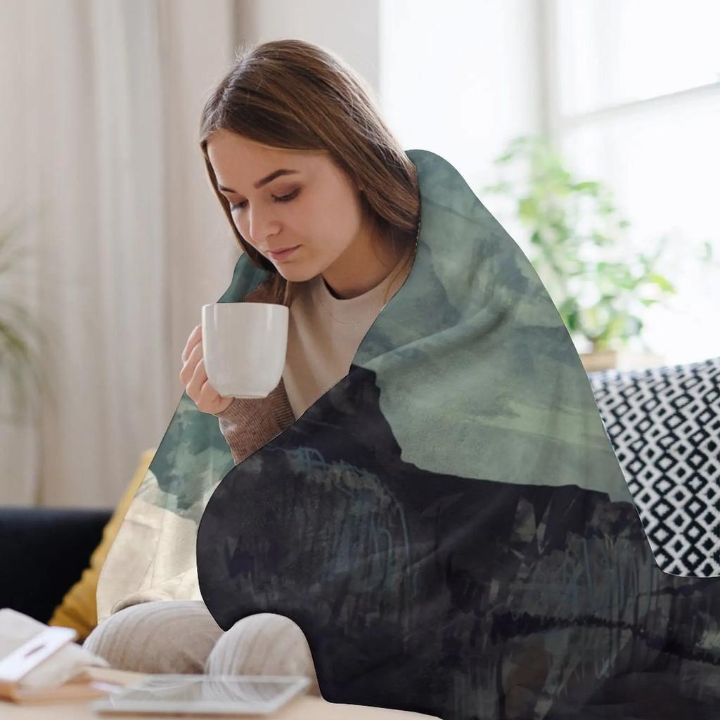 Mountain Fog Throw Blanket Cozy Warm Blanket for Bed Room Decor
