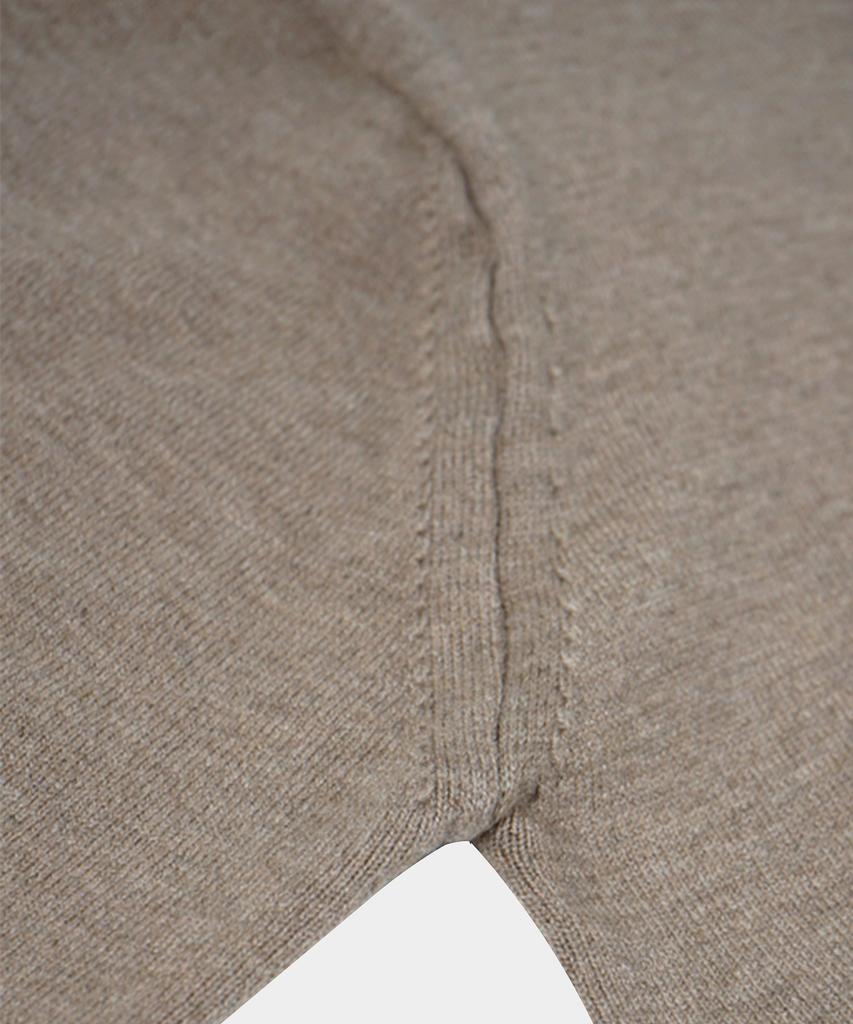 BIRBANTE Soft Washable Line Collar Knit - Beige
