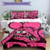 3Pcs Pink Mouse Artwork Bedding Set Soft Fabric Duvet Cover Pillowcases Home Christmas Xmas Halloween Gift 1 Duvet Cover 2 Pillowcase L1129