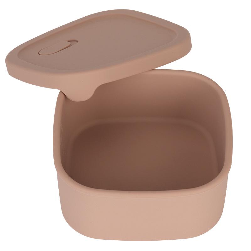 Customizable Silicone Lunch Box with Multiple Capacities, Microwave & Fridge Safe, Perfect for Office Workers & Students