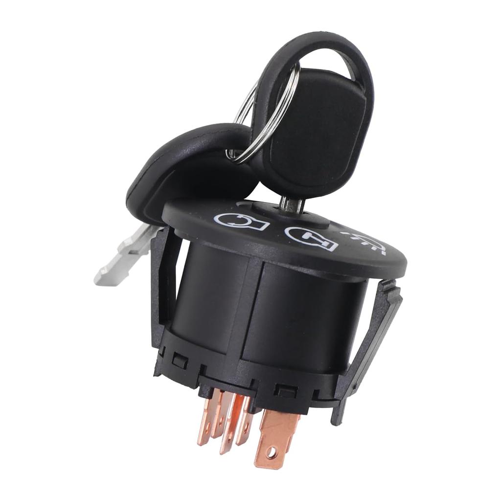 Starter Ignition Switch w/Keys for John Deere L100 L105 L107 L108 L110 L111 L118 L120 L130 125 135 145 155c 190c G110 Tractor Riding Mowers - 4 Key