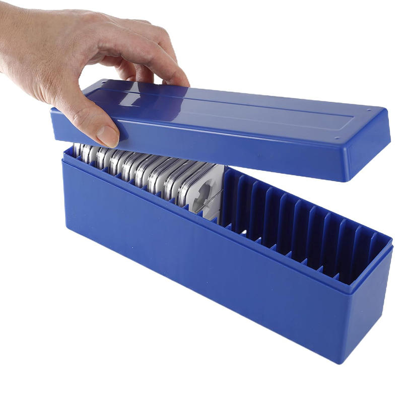 Kreativní plastový úložný box na mince kompatibilní s 20slotovými držáky na mince Sběratelský box Kancelář Škola Domov Bankovní potřeby