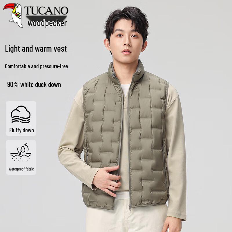 

TUCANO Men s Windproof Stand Collar Down Vest XL