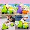 Plastic Toddler Car Toy Set With Inertial Tricycle And Cute Rabbit Chicken Design For Early Learning