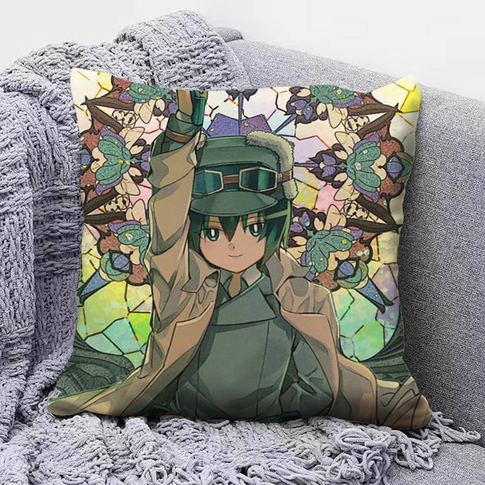 Anime Kino no Tabi the Beautiful World Pillow Covers Home Sofa Cushion Covers and Aecorative Custom