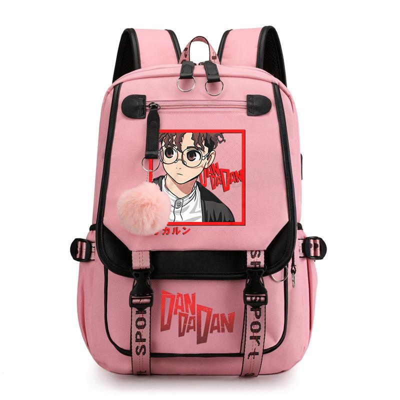 The New Dandadan Bold Party Surrounding Printing Trend Junior High School Students Large-capacity Leisure Schoolbag
