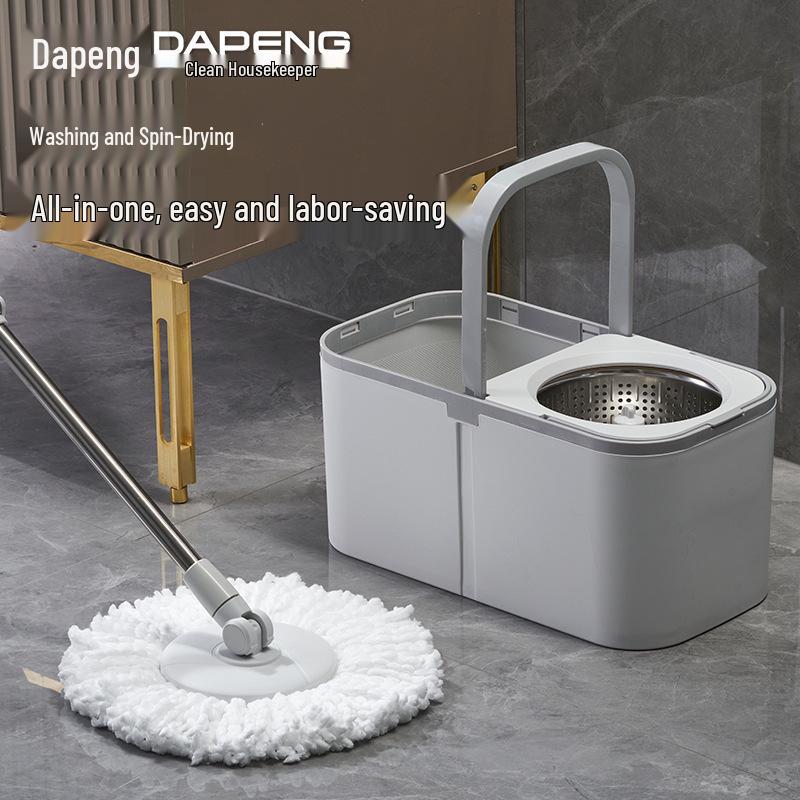2025 Rotating Spin-Dry Mop with Bucket - Effortless No-Wash Cleaning for Easy Home Use