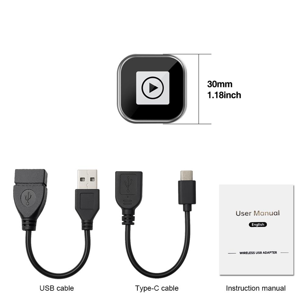 2 In 1 Wireless CarPlay Android Auto Adapter Mini Carplay&Auto Box Dongle Auto Connect for iPhone and Android Factory Wired Cars