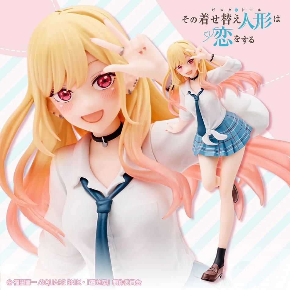 18CM Anime My Dress Up Darling Kitagawa Marin Figure School Uniform Dress Up Standing Model Toy Gift Action Figure For Kids