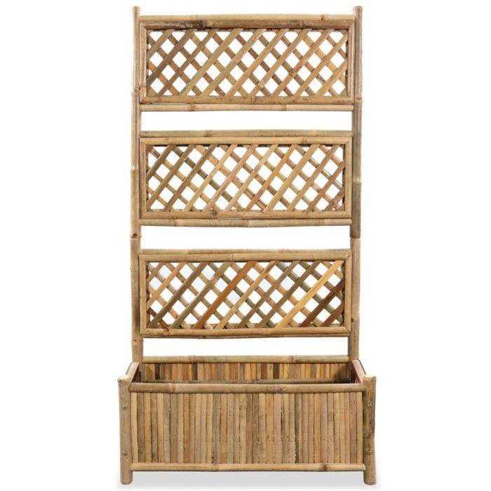 VidaXL Lit surélevé de jardin avec treillis Bambou 70 cm 43714