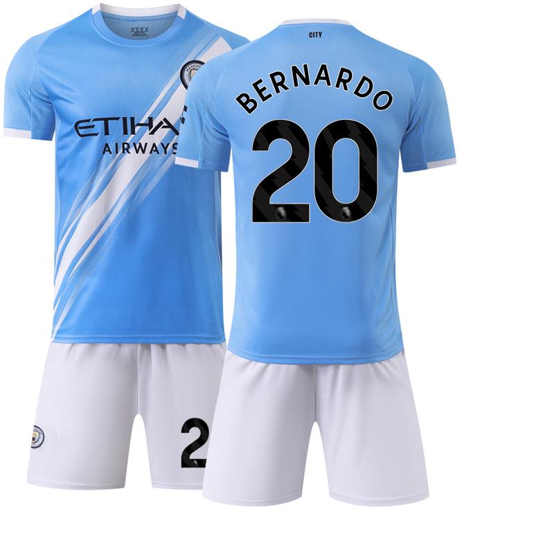 26 Manchester City Heim Blau Haaland Nr. 9 Trikot 17 De Bruyne 47 Foden Fußballtrikot Sportanzug