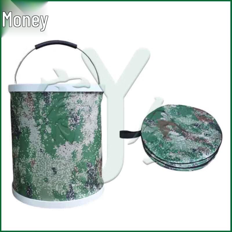 Portable Outdoor Camouflage Collapsible Water Bucket