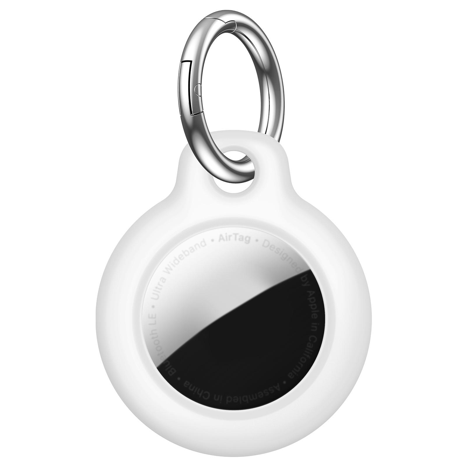 

Чехол-брелок с держателем AirTag, аксессуары Apple Air Tag, работает с брелоком, сумками, собачьим ошейником, багажом и многим другим белый