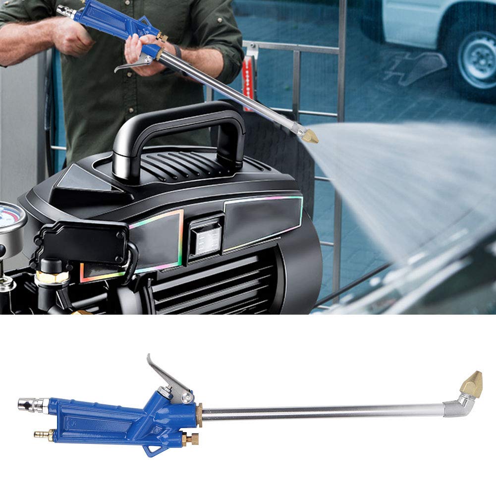 Air Blow Gun, 40cm Pneumatic Engine Cleaning Gun Bending Lengthened Air Blower Gun Cleaning Tool with 1.2m Hose