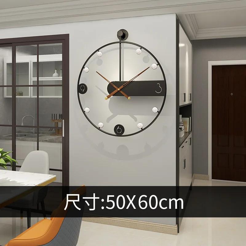 

Wrought Iron Clock Diamond Living Room Wall Clock Fashion Household Clock Light Luxury Decoration Wall Hanging Watch