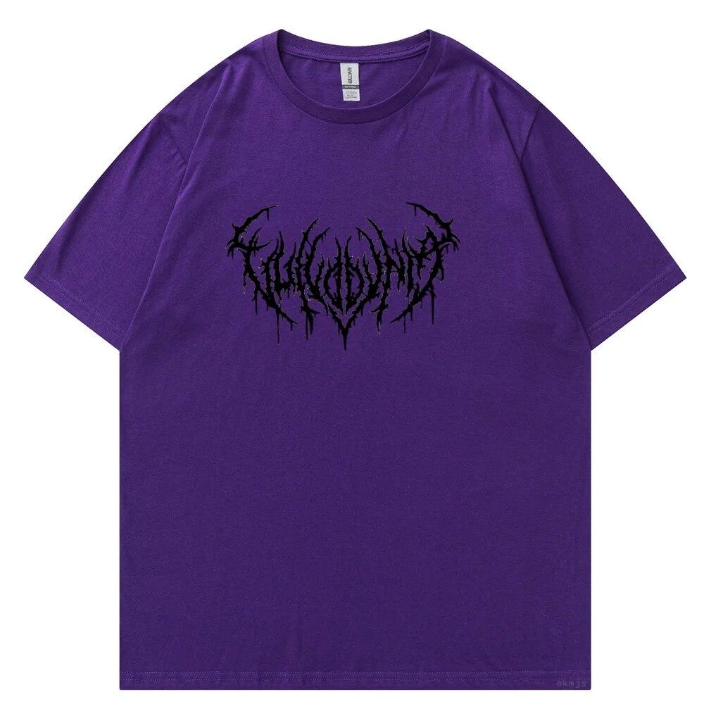 Hip Hop Gothic Street Punk Unisex T-shirts Korean Black Oversized Tshirt Toppar Harajuku Grafisk Tshirt WoUnisex Unisex Tops Tee