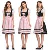 Charming Oktoberfest Ladies Beer Maid Wench German Dirndl Dress With Apron Set