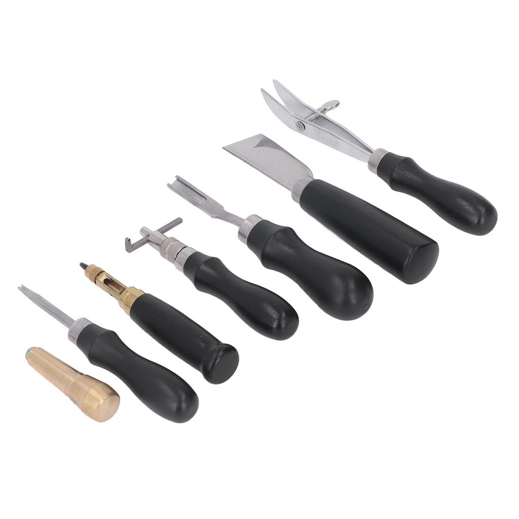 Deri Aletleri Deri Bıçağı Biz Delik Açıcı İğne Saklama Kutusu Kendin Yap El Çantası için Deri İşleme Aletleri