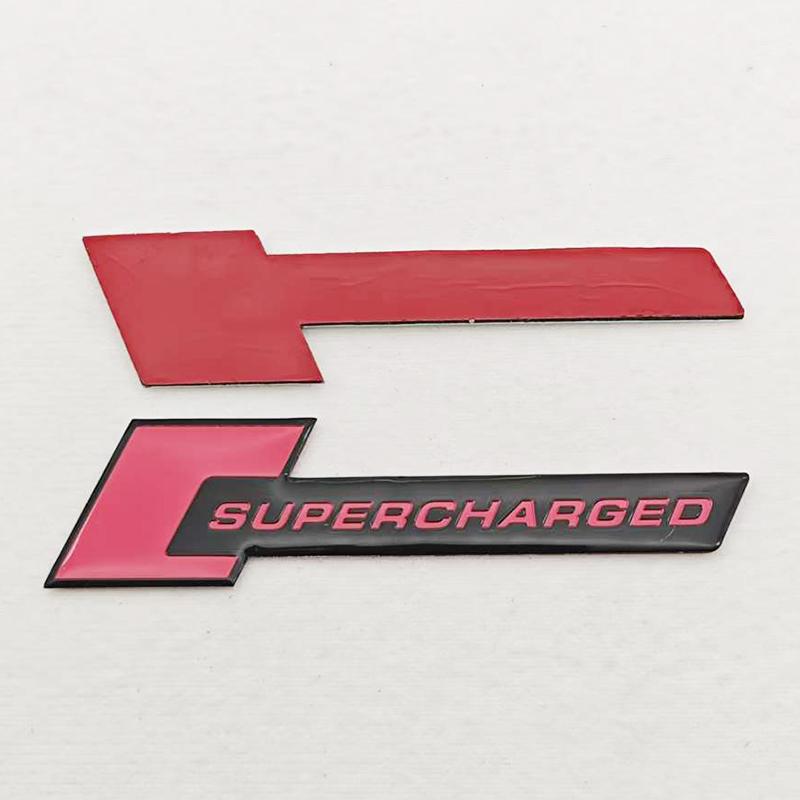 2026 3D Aluminum Car Letters Supercharged Logo Car Rear Trunk Fender Emblem Badge Stickers Decals For Audi A Series Q S SQ RS Series