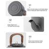 1.2L Aluminum Alloy Camping Kettle with Anti-Scalding Wooden Handle Portable Lightweight Outdoor Traveling Hiking Picnic Coffee Pot Tea Kettle