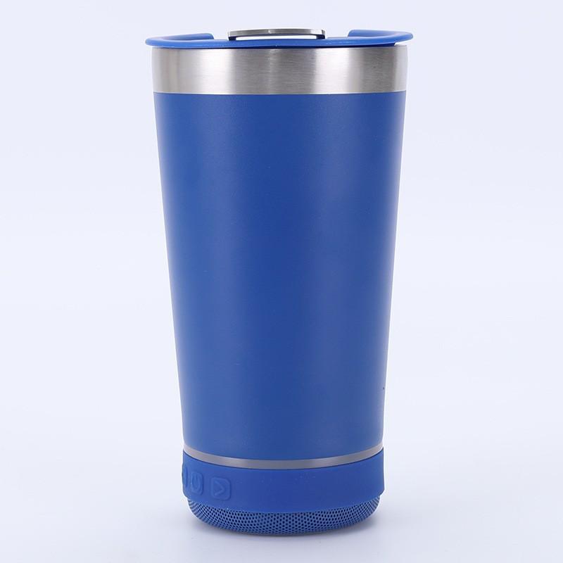 Stainless Steel Music Insulated Cup 16oz Portable Water Bottle Beer Mug Speaker Wireless Bluetooth Speaker With Bottle Opener