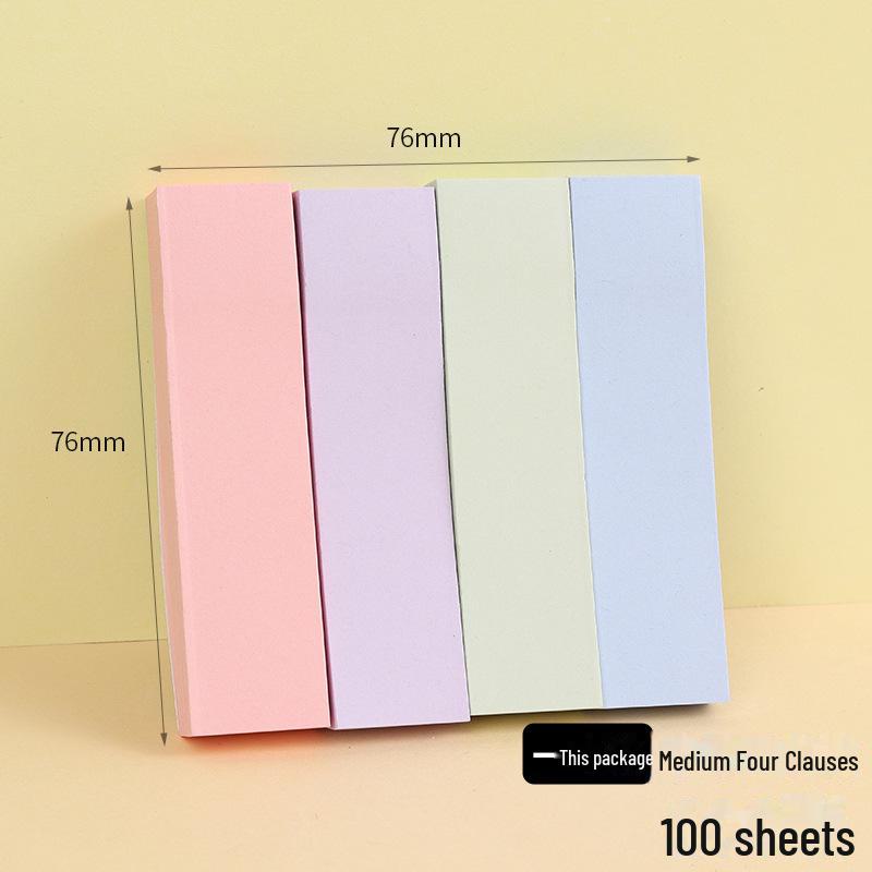 Morandi Color Hand-Torn Sticky Notes, N Times Sticky Student Notes, Solid Colors