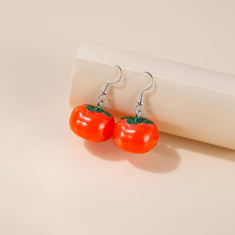Dongdaemun Kawaii Mori Simulation Fruit Earrings, Cartoon Mangosteen Banana Lemon Potato Earrings