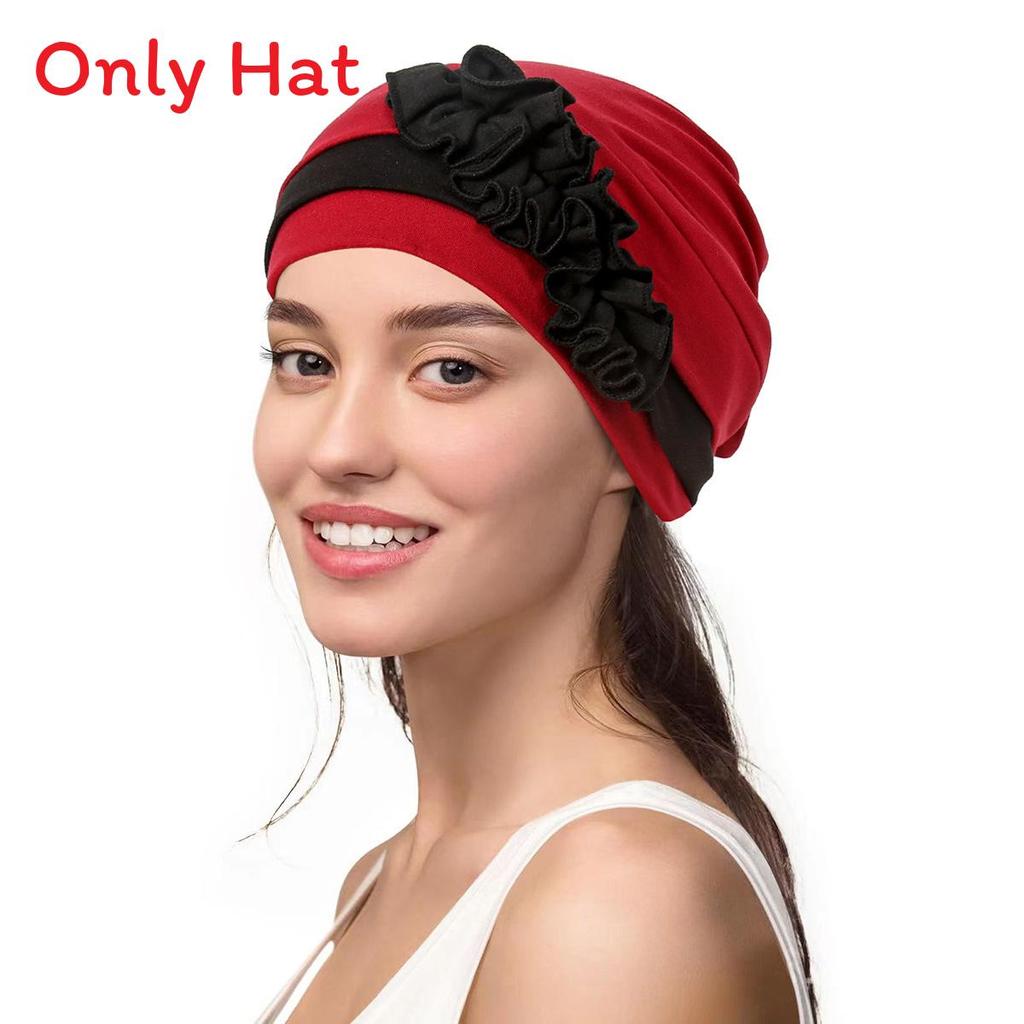 Polyester Floral Headband Hat For Women With Stylish Design For All Seasons