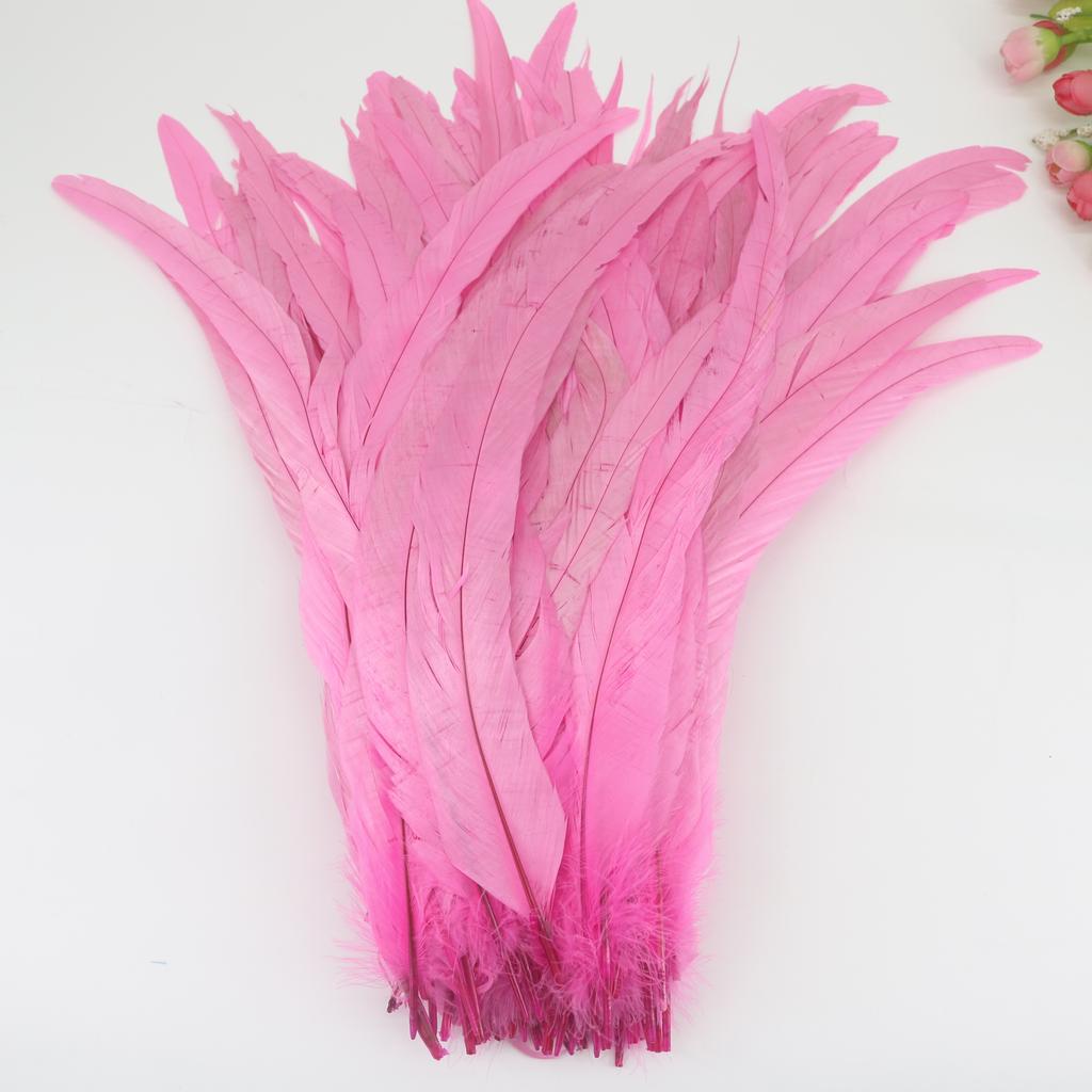 50Pcs/Lot Rooster Feathers Carnival Feathers For Decoration 25-40Cm And Accessories For The Table Sewing Chicken Feather Dress
