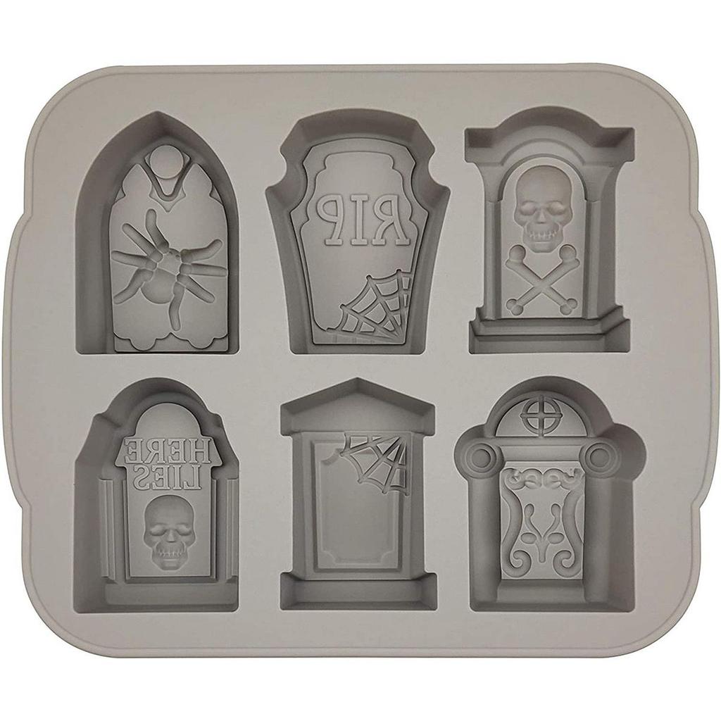 Chocolate Candy Gravestone Tombstone Halloween Decoration Resin Molds Fondant Mould Ice Cube Tray