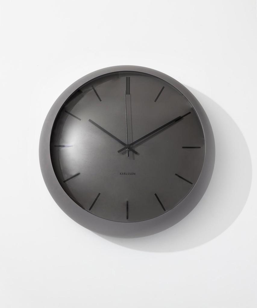 KARLSSON Wall Clock Nirvana Globe Dark Grey Diameter 400mm [Used]