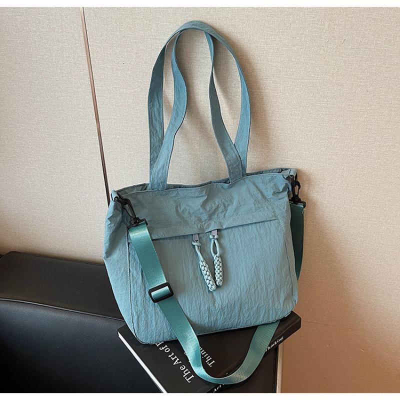 Canvas Bag Women's Large-capacity New Autumn and Winter Simple Messenger Bag Casual Shoulder Bag Commuter Tote Bag