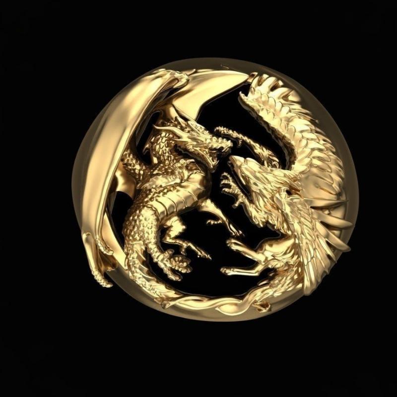 Western Dragon Ring Exquisite and Domineering Ring