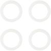 4 Pack Gasket Seal Rings for Bialetti Moka Express Dama 3/4 Cups-Food Grade Silicone Gaskets, Replacement Silicone Sealing Rings-Aluminium Stovetop