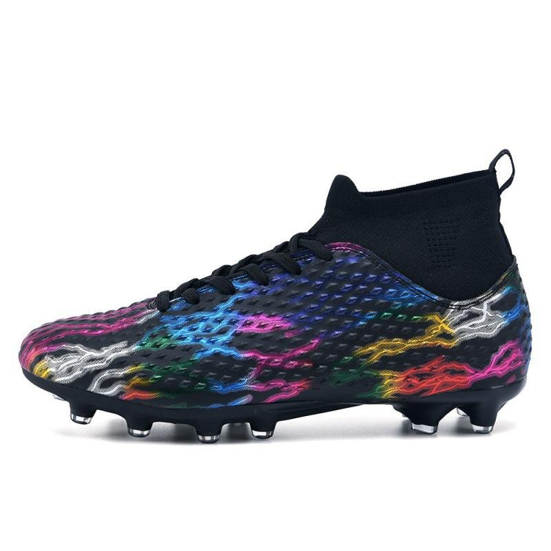 High-top Football Shoes Tf Broken Nails AG Long Nails Leather Feet Men and Women Children Youth Students Adult Sports Training Shoes