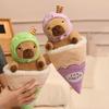 Detachable Capybara Plush Toy Ice Cream Cone Capybara Stuffed Doll  Friends Holiday Present