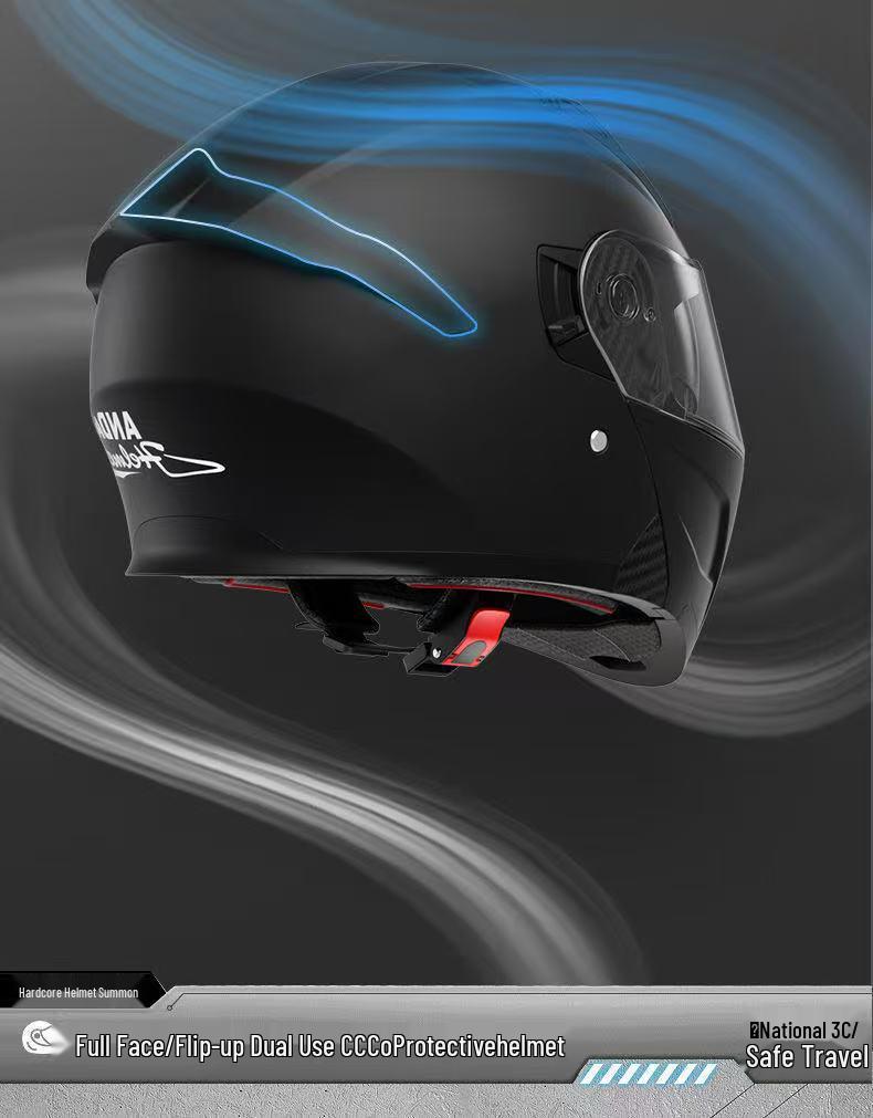 3C Certified Flip-up Motorcycle Helmet for All-Season Use, Unisex, and Universal Fit for Electric Vehicles.