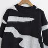 Jnleaog New Fall Women's Clothing Fashion French Style Design Fashion All-Match Casual Style Color-Block Crew Neck Tops
