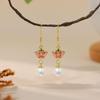Butterfly Stud Earrings: 925 Sterling Silver, Chinese Palace Style, Qipao Inspired, Light Luxury Ear Hooks for Women