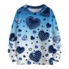 Women's Fashion Casual Long,Sleeve Valentine's Day Round,Neck Knit Pullover Top