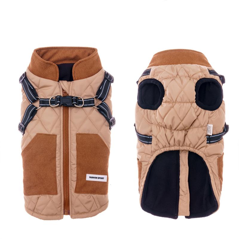 

Welsh Corgi Clothes Winter Dog Coat Jacket Pomeranian Poodle Bichon Schnauzer Shiba Inu Dog Clothing Harness Vest Pet Apparel S хакі