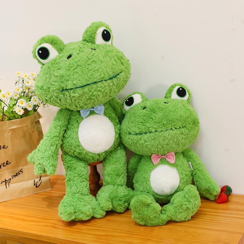Cute Frog Plush Toy With Short Plush Cover For Kids Gift And Cuddle