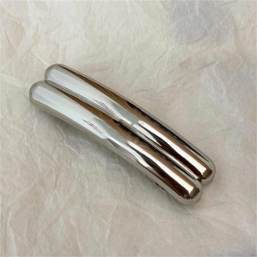 New Korean Stylish Smooth Metal Thick Long Hair Clip Spring Clip Dome Ponytail Headband Ponytail Fixer Women's Hair Accessories