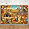 2D Plane, a Single-piece Vivid Autumn Harvest Mural, Suitable for Home Decoration, Garden, and Farmhouse Decoration