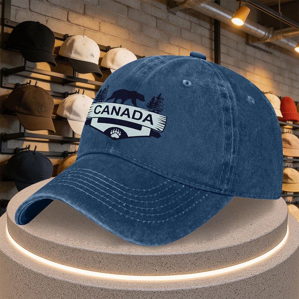 Canadian Bear Claw Printed Baseball Cap  Adjustable Duckbill Hat for Outdoor Sports Parties  Casual Wear
