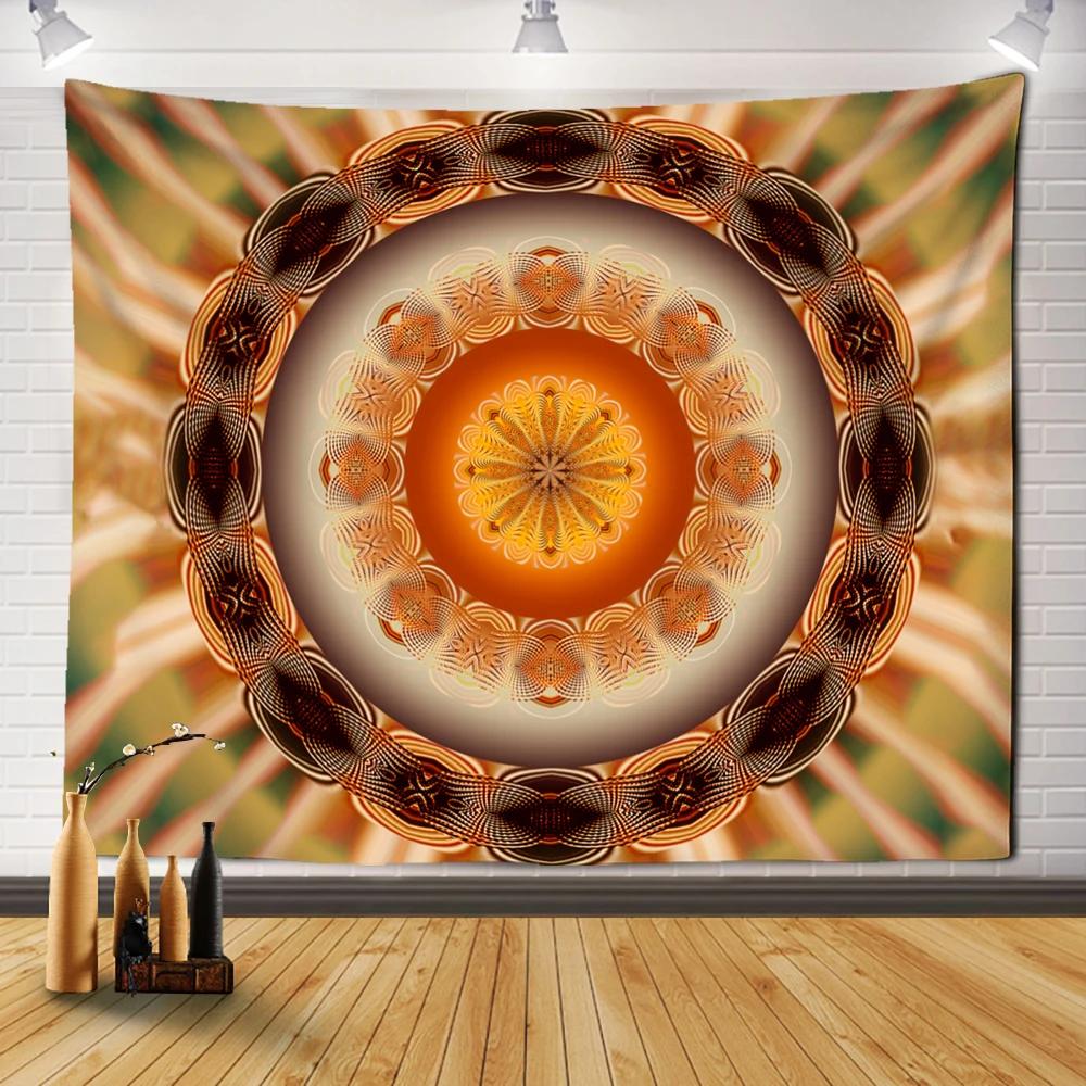 Гостиная в стиле бохо Психоделическое колдовство Общежитие Простыни Домашний декор — фото 7