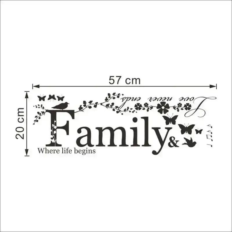 Fashion Europe Style Family Love Poster Suitable Home Living Room Wall Sticker Pretty House Decorative Wedding Art Wall Decals