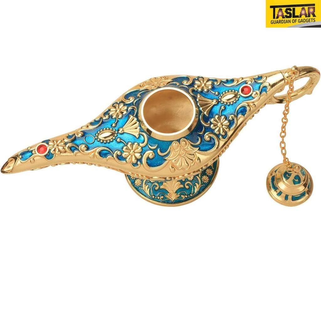 Legend Aladdin's Genie Lamp for Home/Wedding, Collectible Fancy Rare Classic Arabian Costume Props Lamp Pot, Office Table Decoration